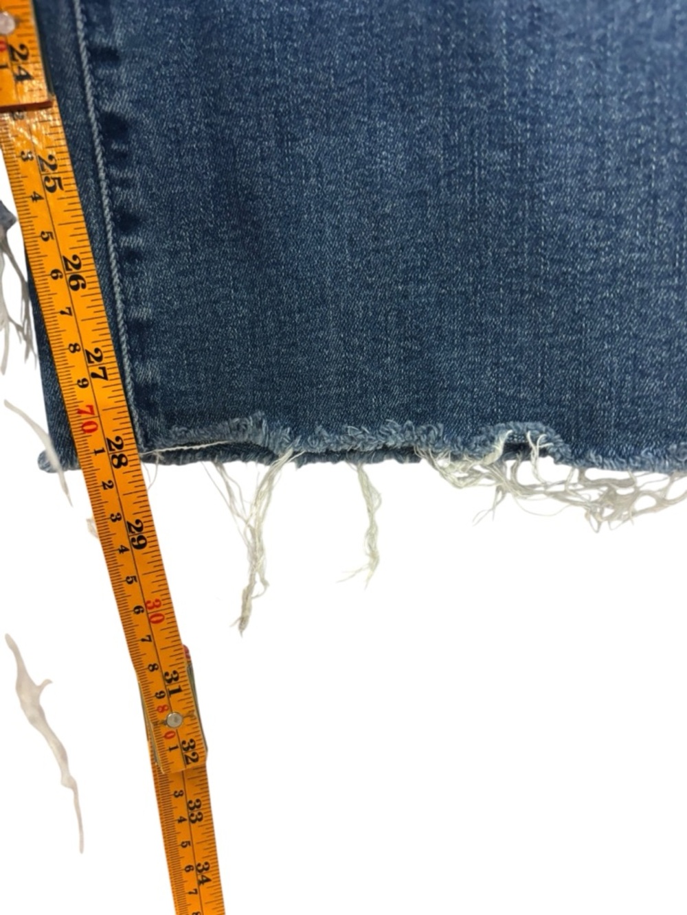 Mother The Hustler Ankle Fray High Rise Stretch Denim Jeans in Healing Jar SZ 30 - Picture 14 of 16